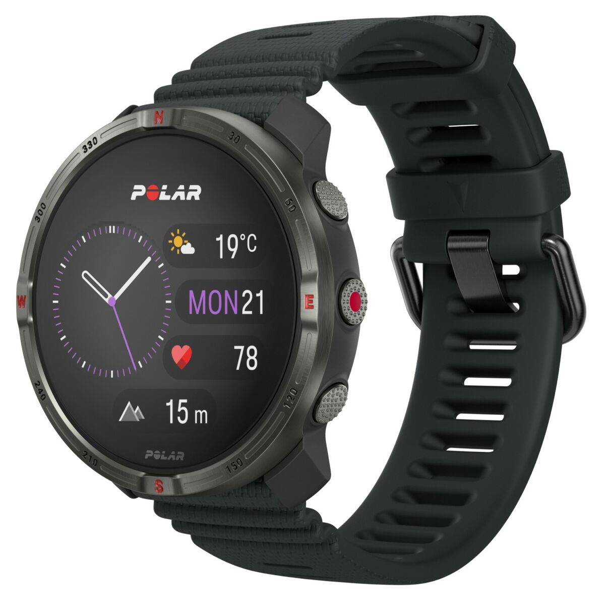 0725882069197_S0464909_P00 Smartwatch Polar GRIT X2 Nero - immagine 1