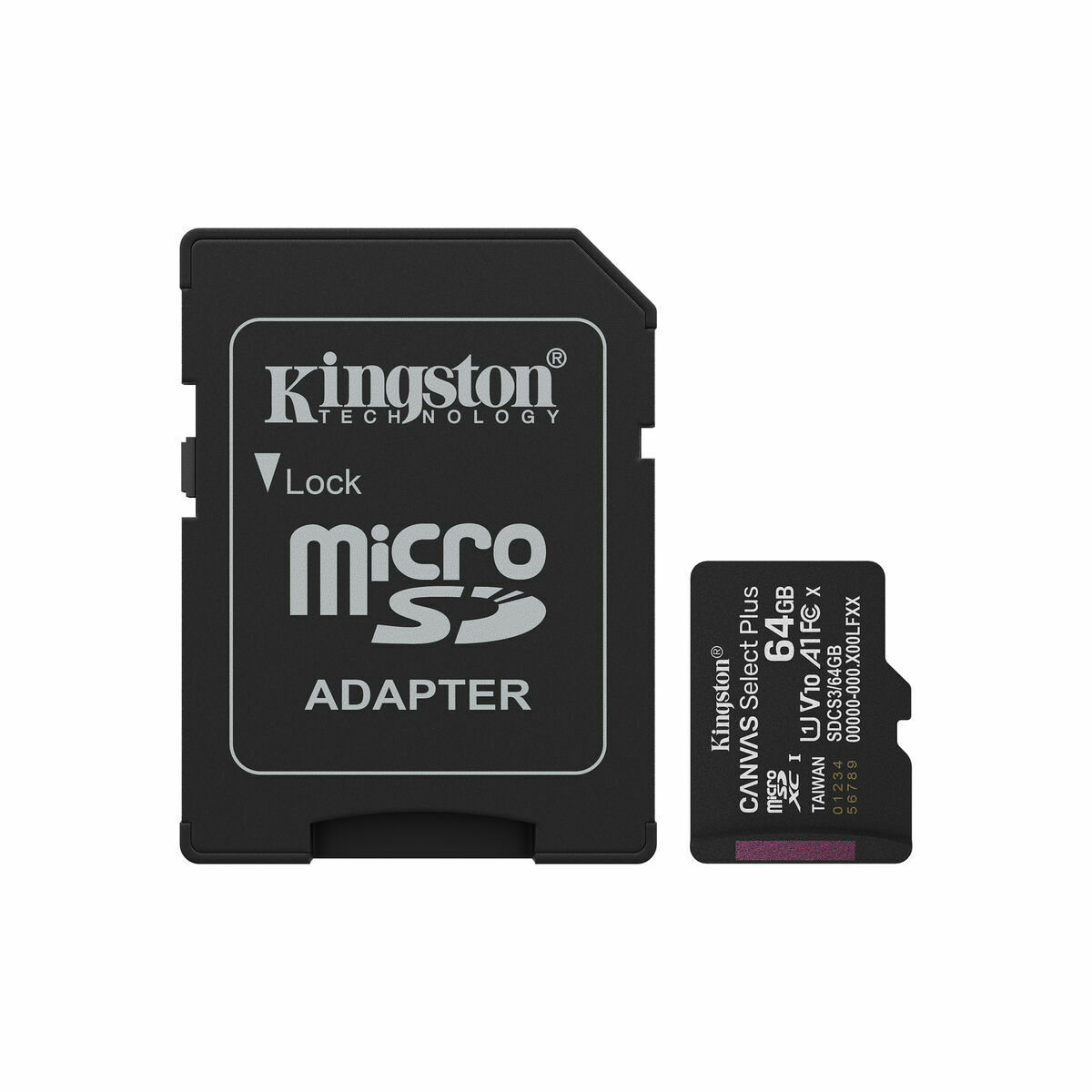 0740617348408_I00 Scheda Di Memoria Micro SD con Adattatore Kingston SDCS3/64GB 64 GB - immagine 1