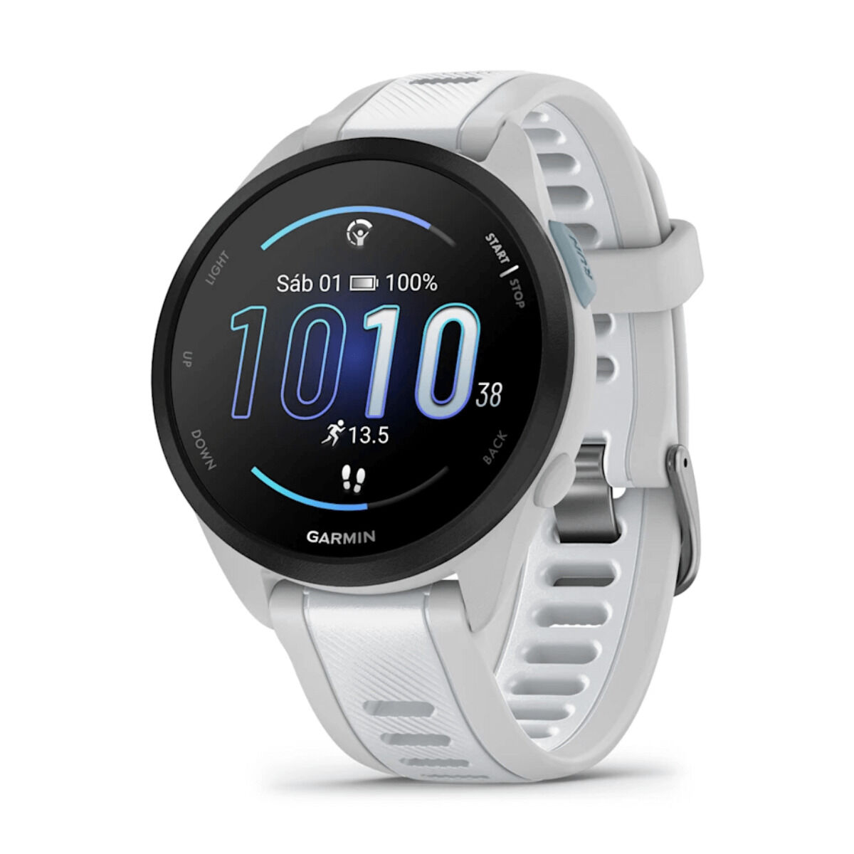 0753759326623_M0807424_P00 Smartwatch GARMIN Forerunner 165 Music Bianco 1,2" 43 mm - immagine 1
