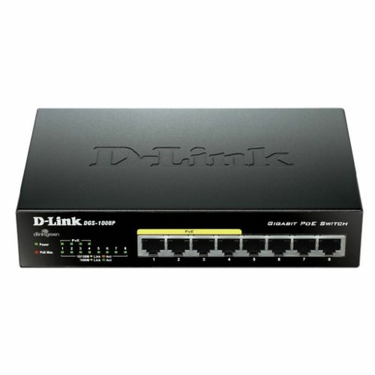 0790069344176_A01 Switch D-Link DGS-1008P/E 16 Gbps - immagine 1