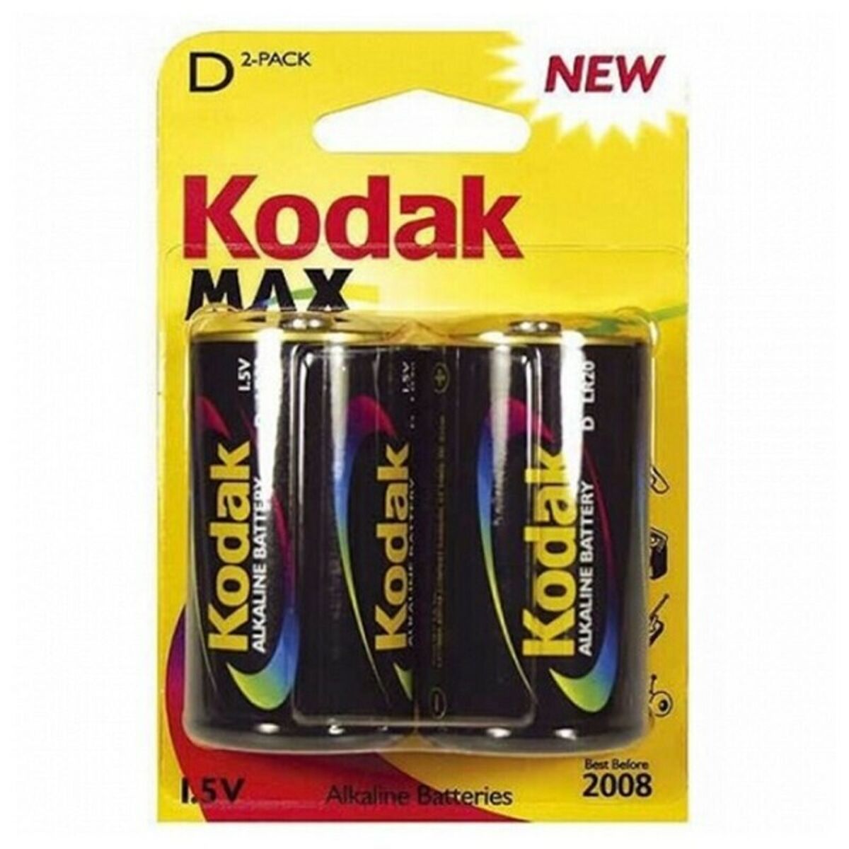 0887930952841_0_P03 Batteria Alcalina Kodak LR20 1,5 V (2 pcs) - immagine 1