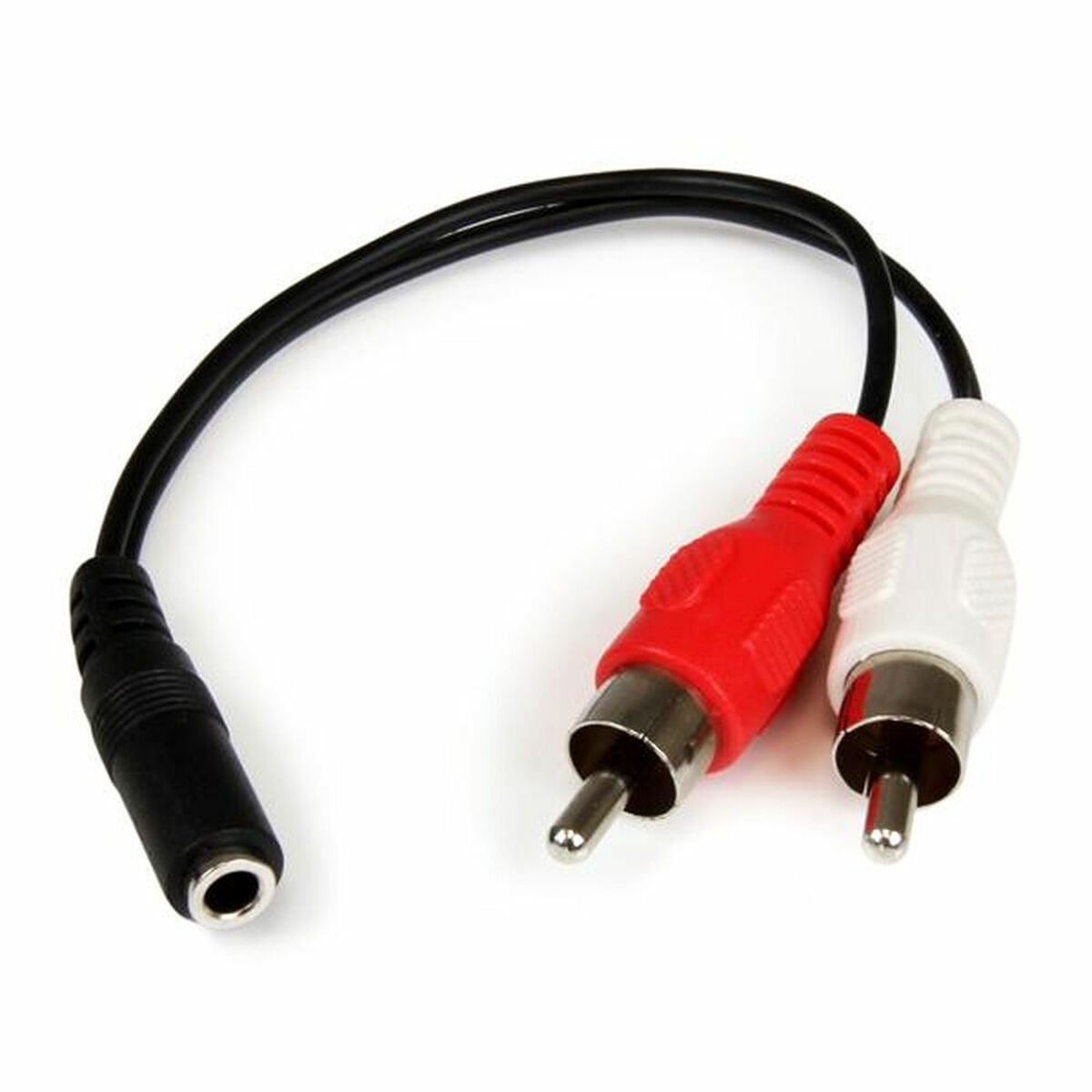 156656583 Cavo Audio Jack (3,5 mm) con 2 RCA Startech MUFMRCA Nero 0,15 m - immagine 1