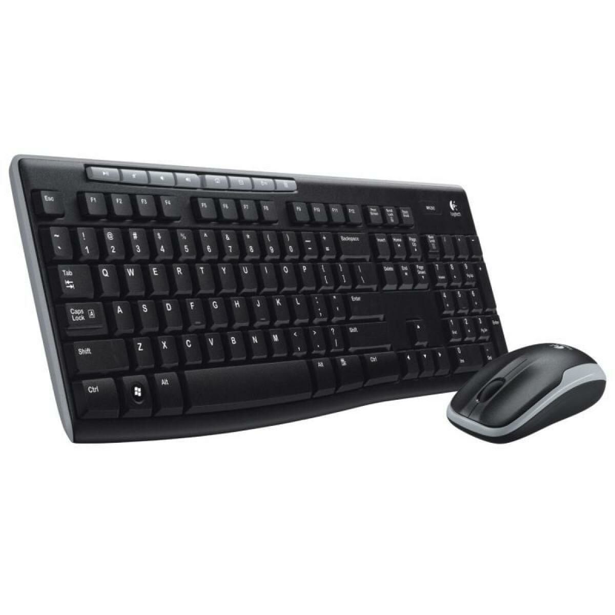 5099206039193_M0800504_P00 Tastiera e Mouse Ottico Logitech MK270 Nero Qwerty in Spagnolo QWERTY - immagine 1