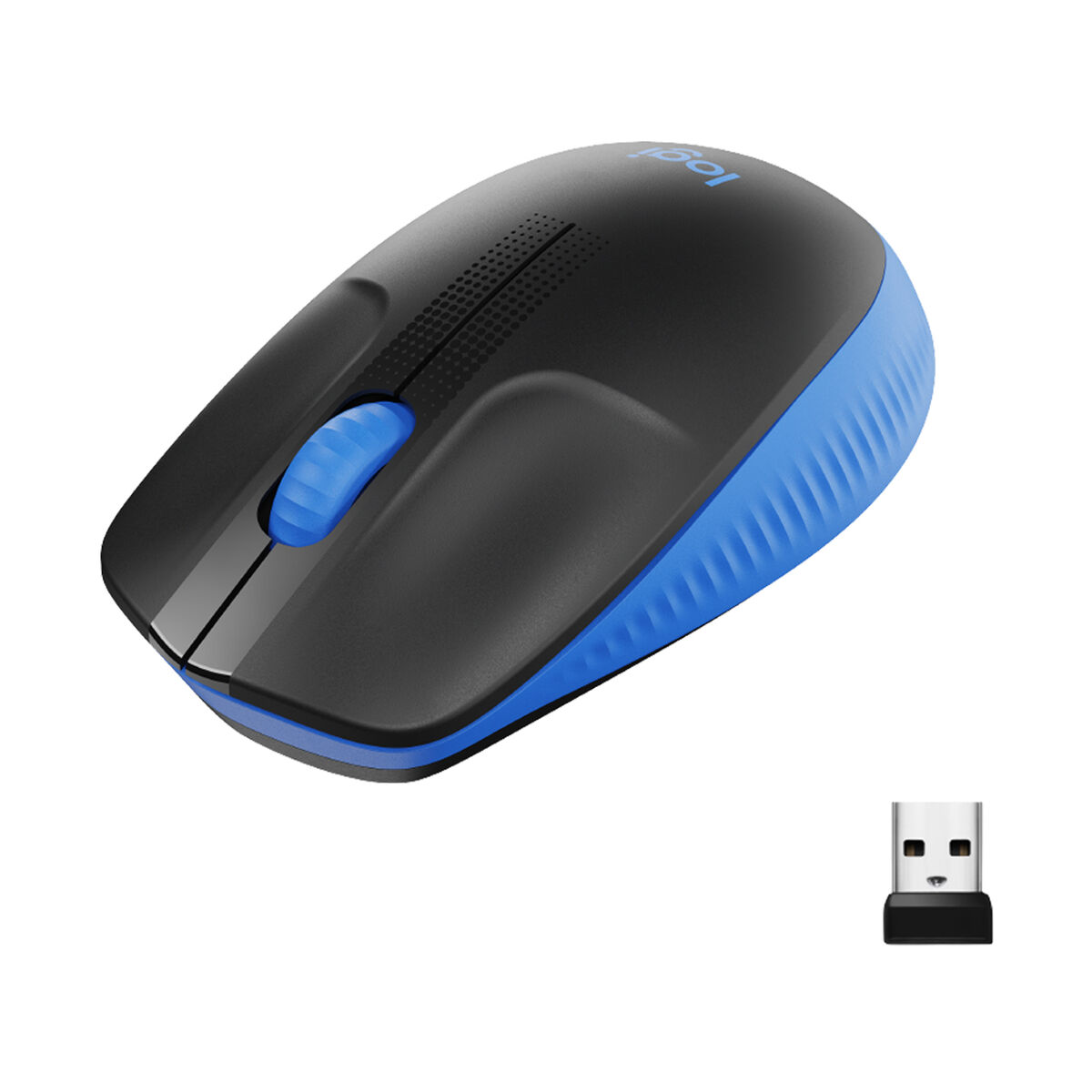 5099206091849_S0460418_P00 Mouse Ottico Wireless Logitech M190 1000 dpi Azzurro Nero/Blu - immagine 1