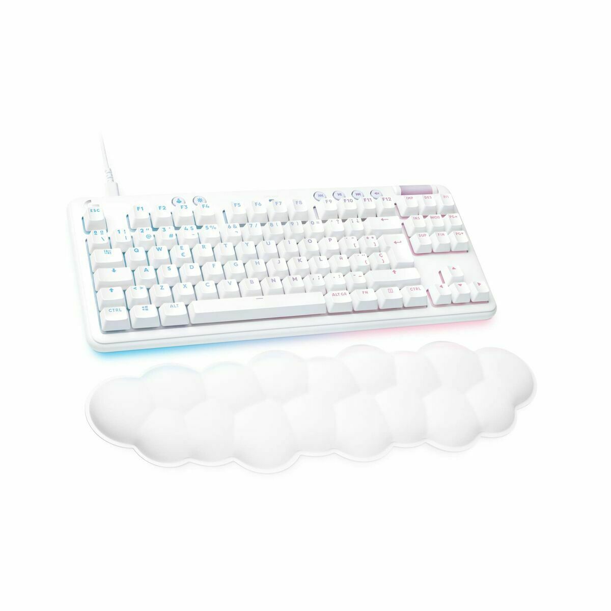 5099206098572_R01 Tastiera Logitech 920-010414 Bianco Spagnolo Qwerty in Spagnolo QWERTY - immagine 1