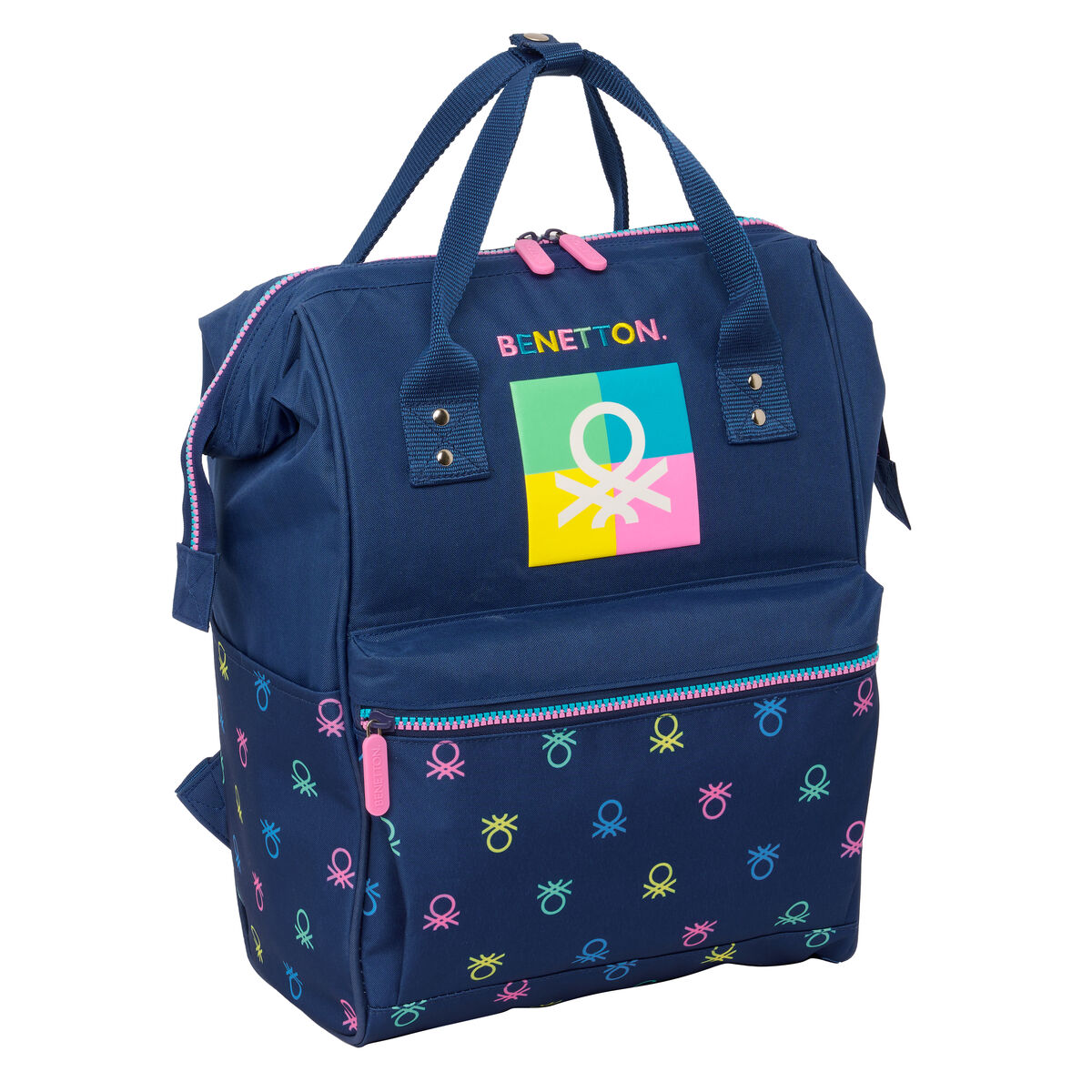 8412688549504_S4309974_P30 Zaino per Portatile Benetton Cool Blu Marino 27 x 40 x 19 cm - immagine 1
