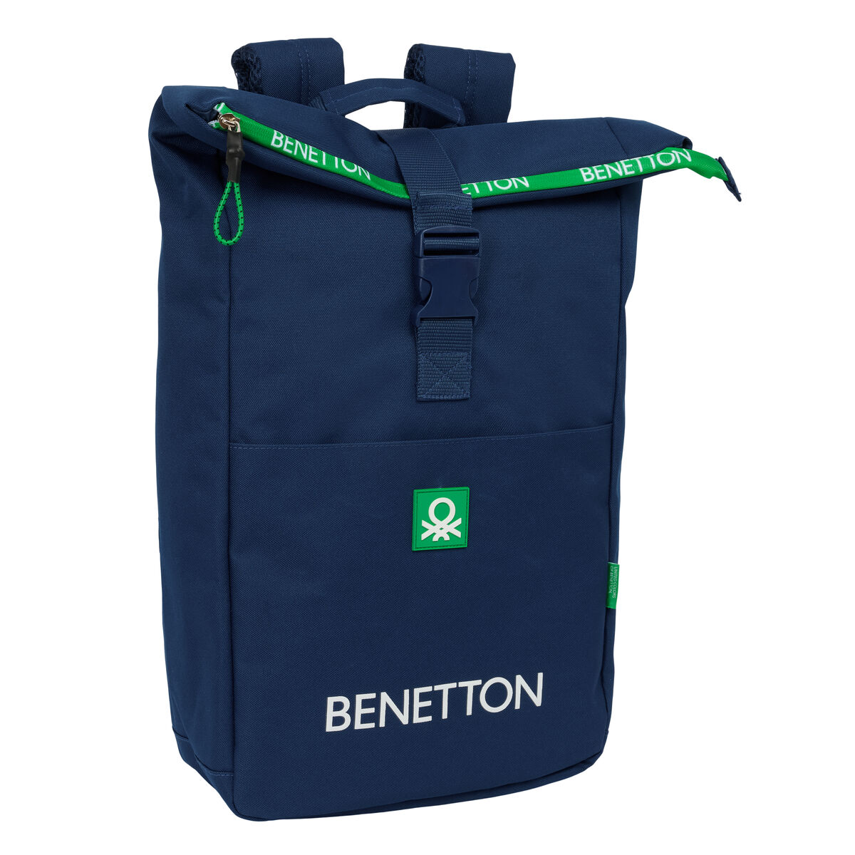 8412688574964_S4312293_P00 Zaino per Portatile Benetton Green Blu Marino 28 x 42 x 13 cm - immagine 1