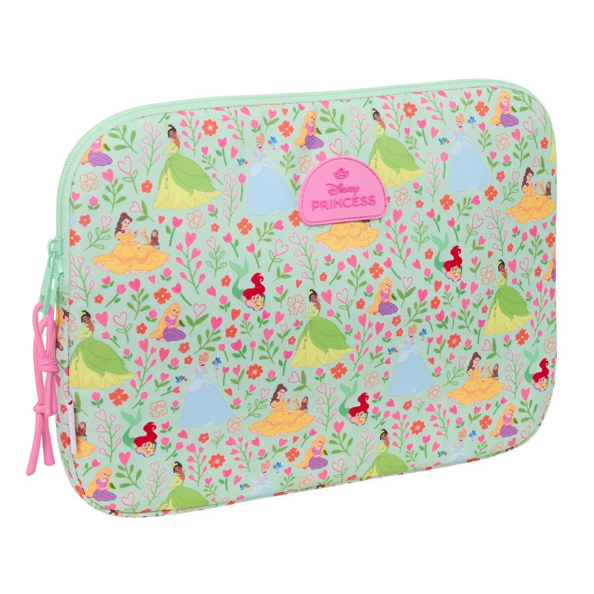 8412688584789_S4311498_P00 Custodia per Portatile Disney Princess Bloom Verde Rosa 15,6'' 39,5 x 27,5 x 3,5 cm - immagine 1