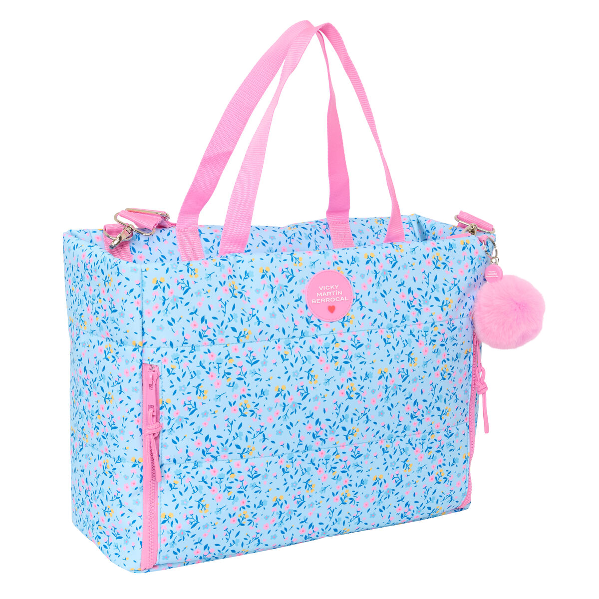 8412688586998_S4312036_P10 Valigetta per Portatile Vicky Mart?n Berrocal Para?so Azzurro Rosa chiaro 40 x 31 x 17 cm - immagine 1