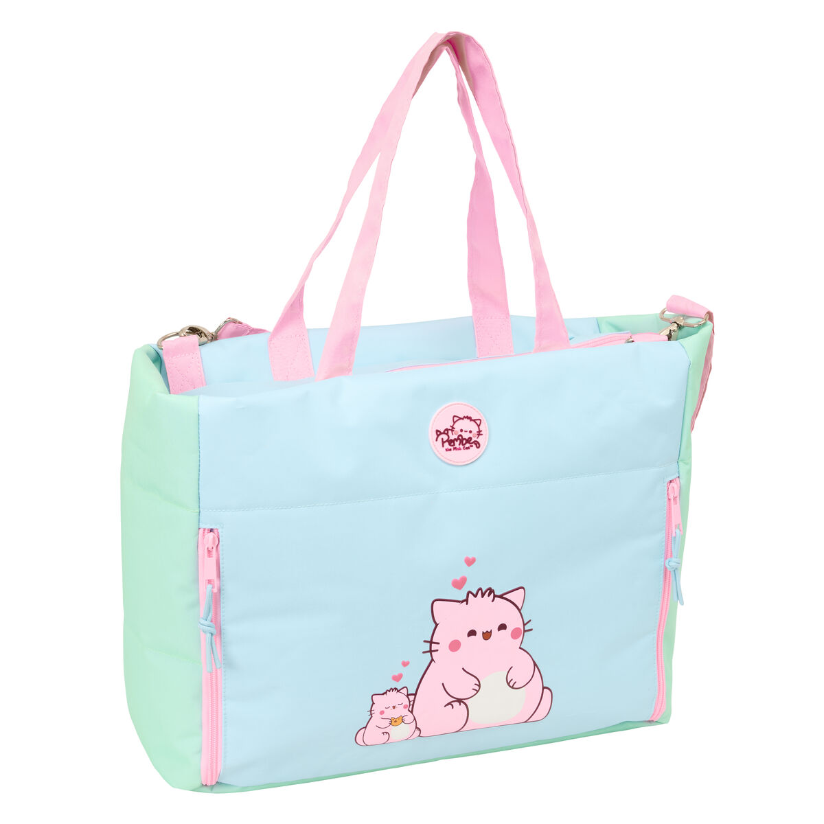 8412688621231_S4313802_P20 Valigetta per Portatile Pembe The pink cat Multicolore 40 x 31 x 17 cm - immagine 1