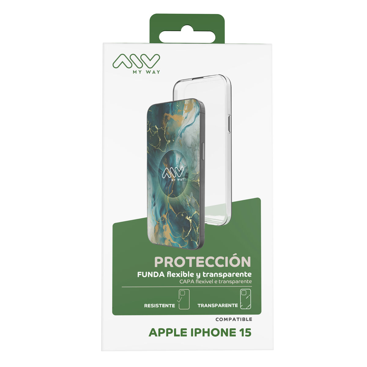 8426801172425_M1300390_P30 Custodia per Cellulare Myway iPhone 15 - immagine 1