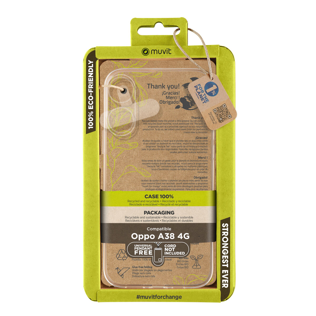 8426801172692_M1300122_P00 Custodia per Cellulare Muvit for Change Oppo A38 4G OPPO A38 - immagine 1