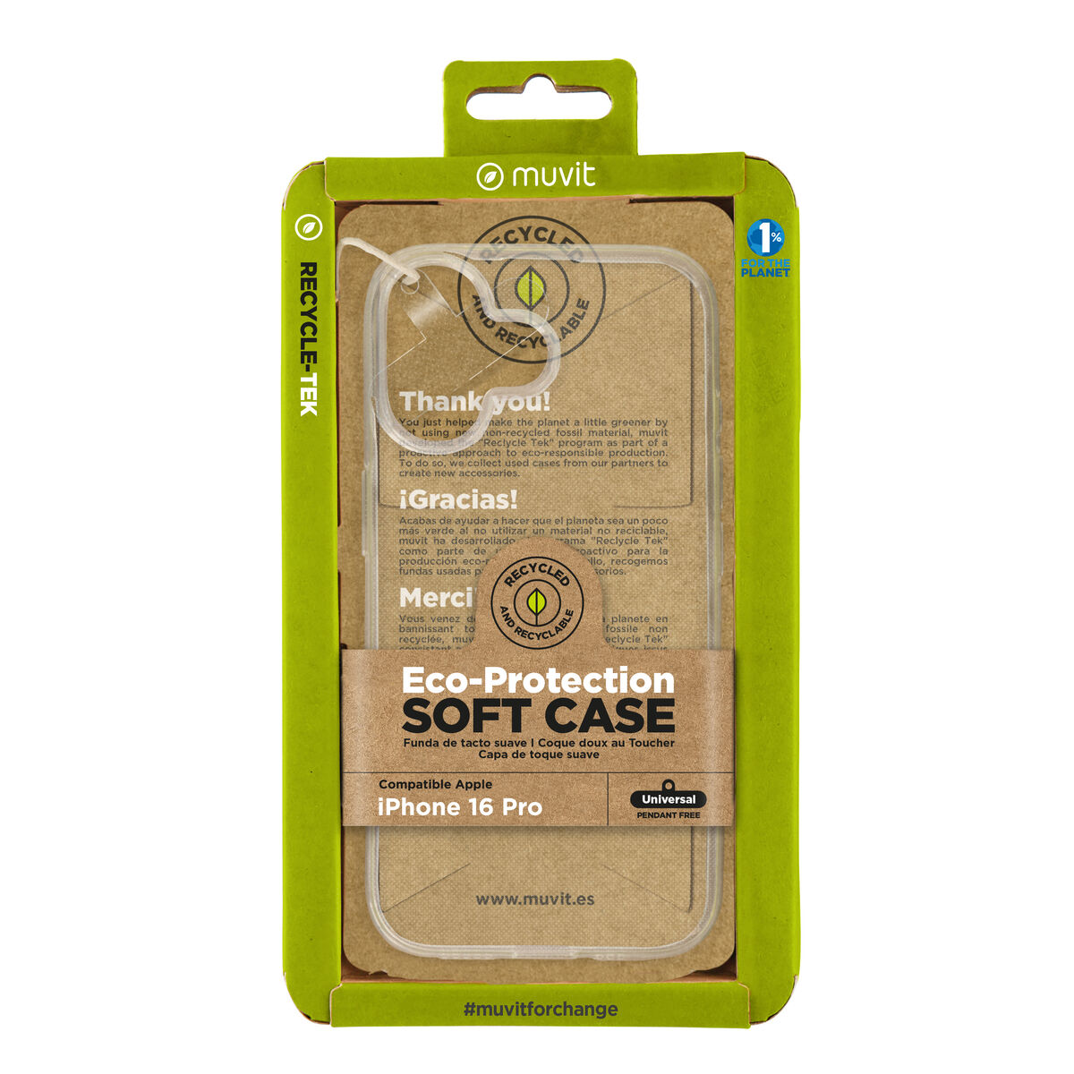 8426801174771_M1300137_P00 Custodia per Cellulare Muvit for Change iPhone 16 - immagine 1