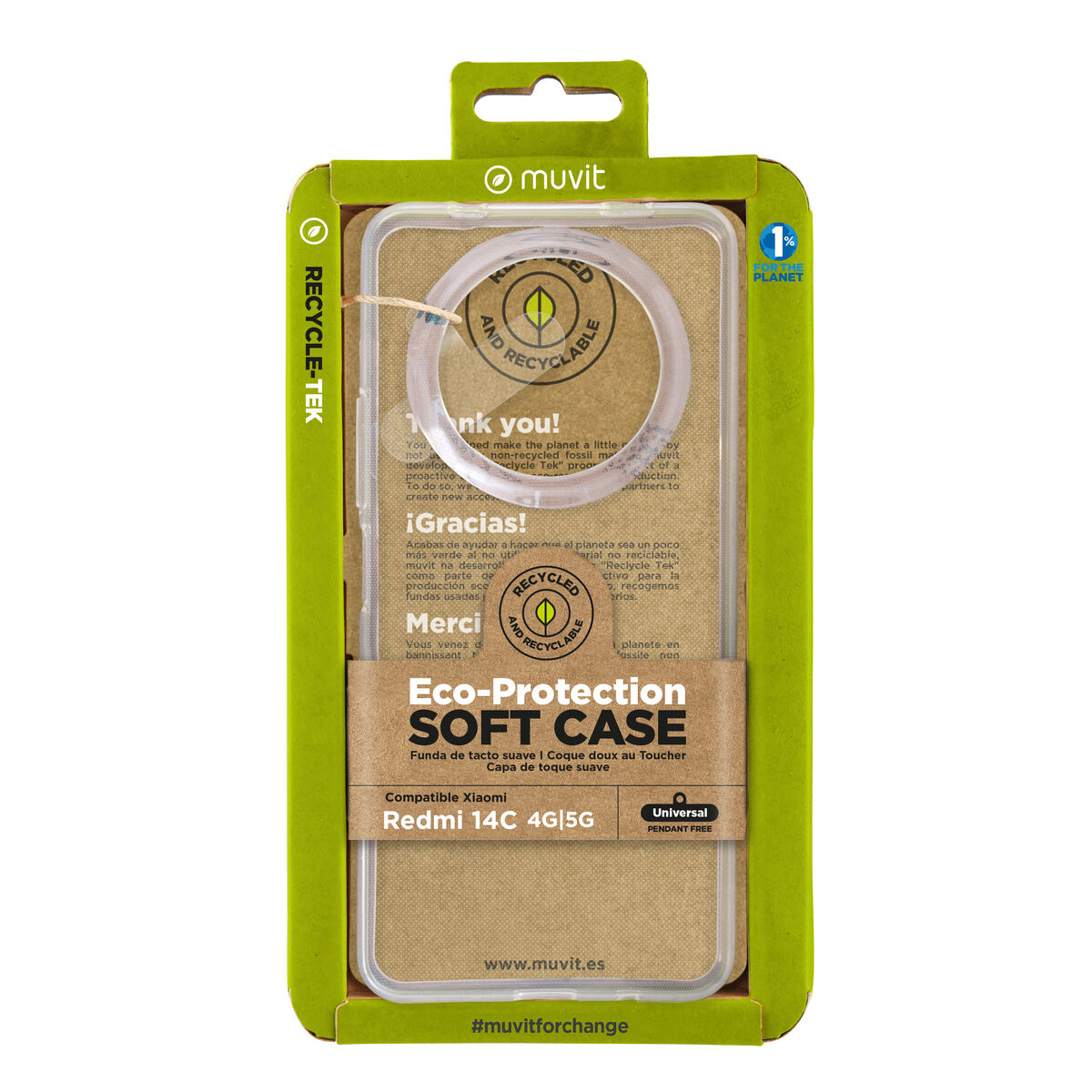 8426801176454_M1300149_P00 Custodia per Cellulare Muvit for Change Redmi 14C - immagine 1