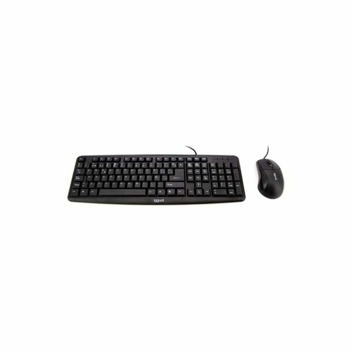 8435364316795_S0455798_P00 Tastiera e Mouse iggual QWERTY USB Nero Qwerty in Spagnolo - immagine 1