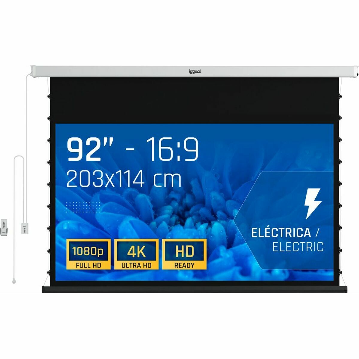 8435364319680_S0465629_P00 Schermo Elettrico a Muro iggual IGG319680 92" - immagine 1