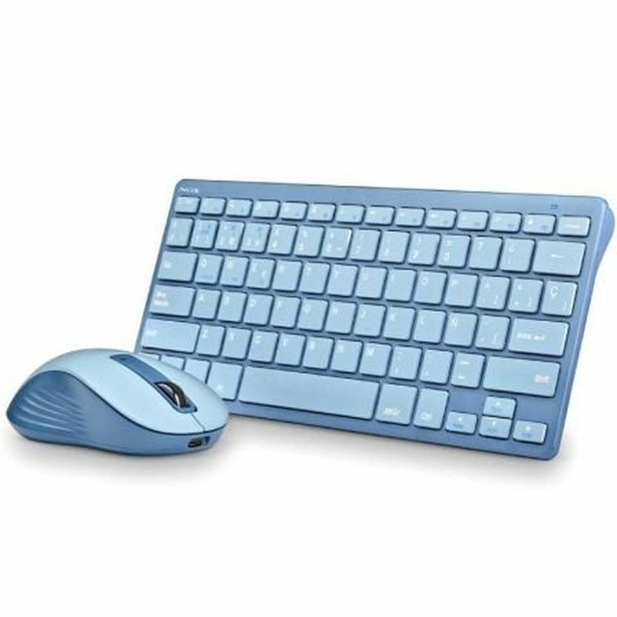 8435430625417_S0460573_P00 Tastiera e Mouse NGS FANTASYKITBLUE Qwerty in Spagnolo Azzurro Rosa - immagine 1