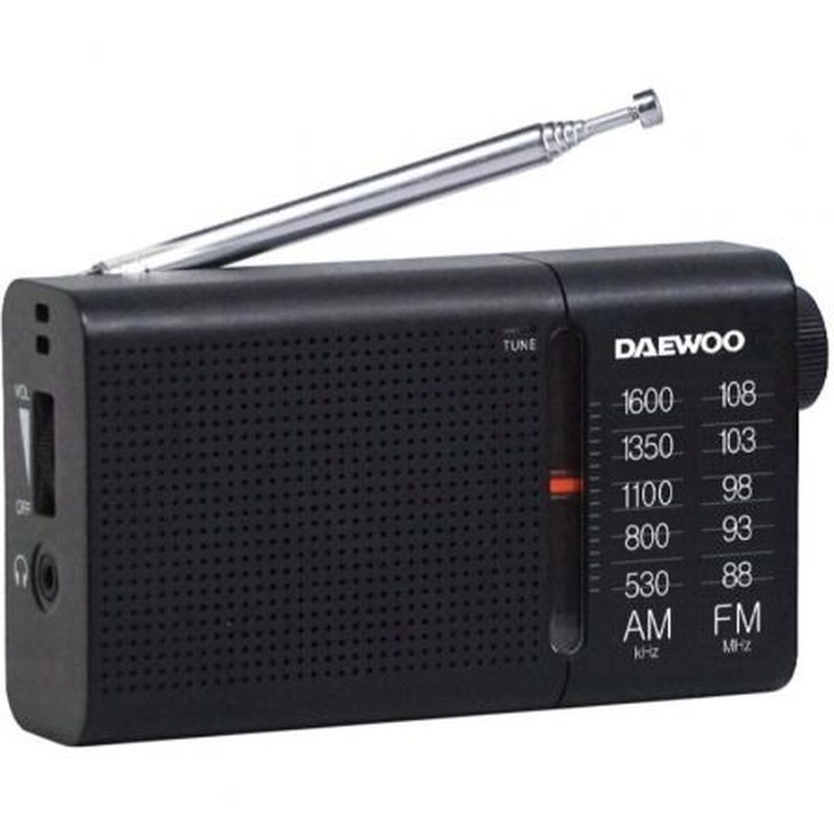 8436533798411_S9915327_P00 Radio Portatile Daewoo DW1119 Nero AM/FM - immagine 1