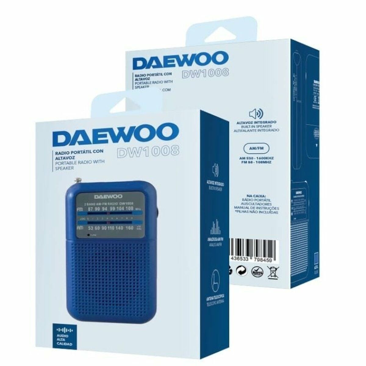 8436533798459_S9902950_P10 Radio Portatile Daewoo DW1008BL - immagine 1