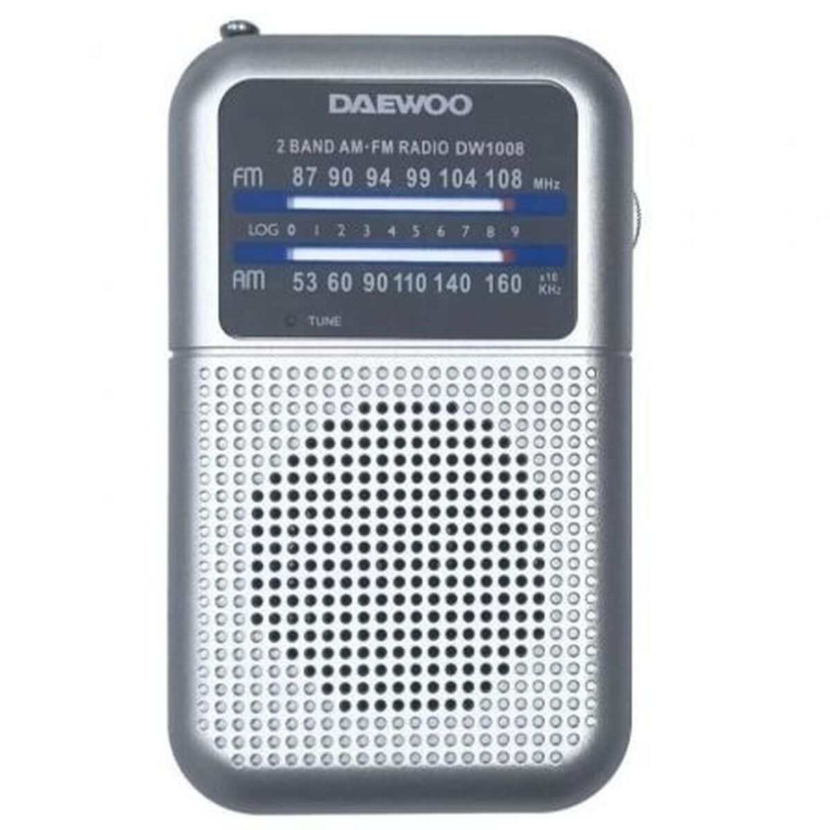 8436533799623_S9919412_P00 Radio Portatile Daewoo DW1008SL Argentato AM/FM Retr? - immagine 1
