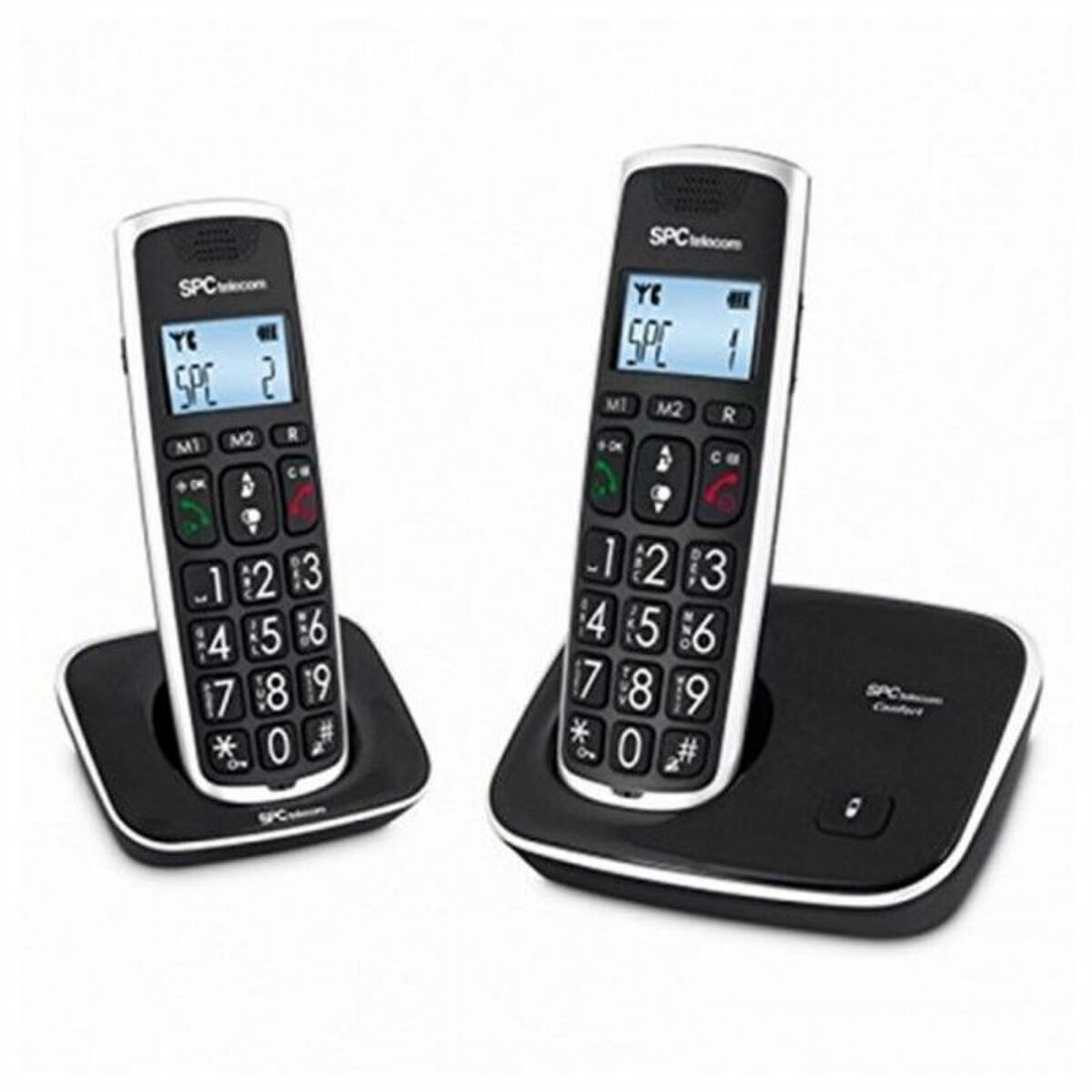 8436542850247_0_P01 Telefono Senza Fili Telecom 7609N (2 pcs) Nero - immagine 1