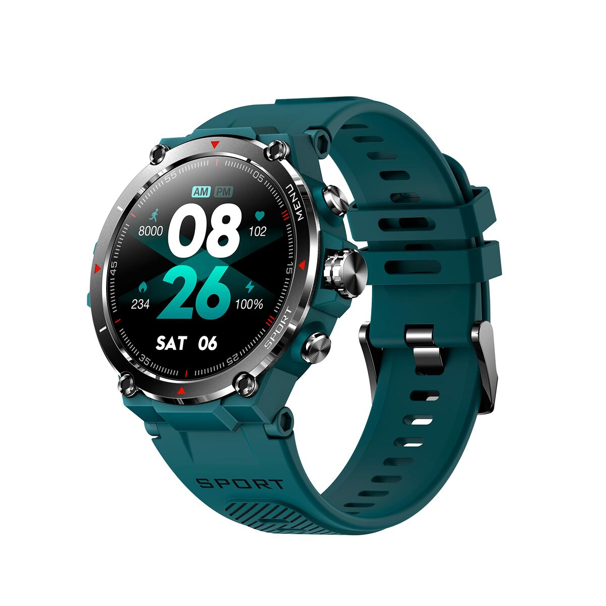 8436556992148_R01 Smartwatch DCU STRAVA Ciano 1,3" - immagine 1