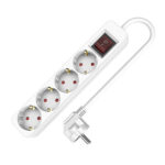 Multipresa con 4 Prese senza Interruttore TM Electron TMUAD504S Bianco 3680 W (1,5 m) (4 Unit?)