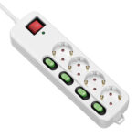 Multipresa con 4 Prese senza Interruttore TM Electron TMUAD554 Bianco 3680 W (1,5 m)
