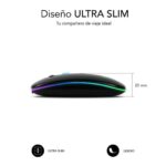 Mouse Subblim SUBMO-LDFLAT1 1600 dpi Nero