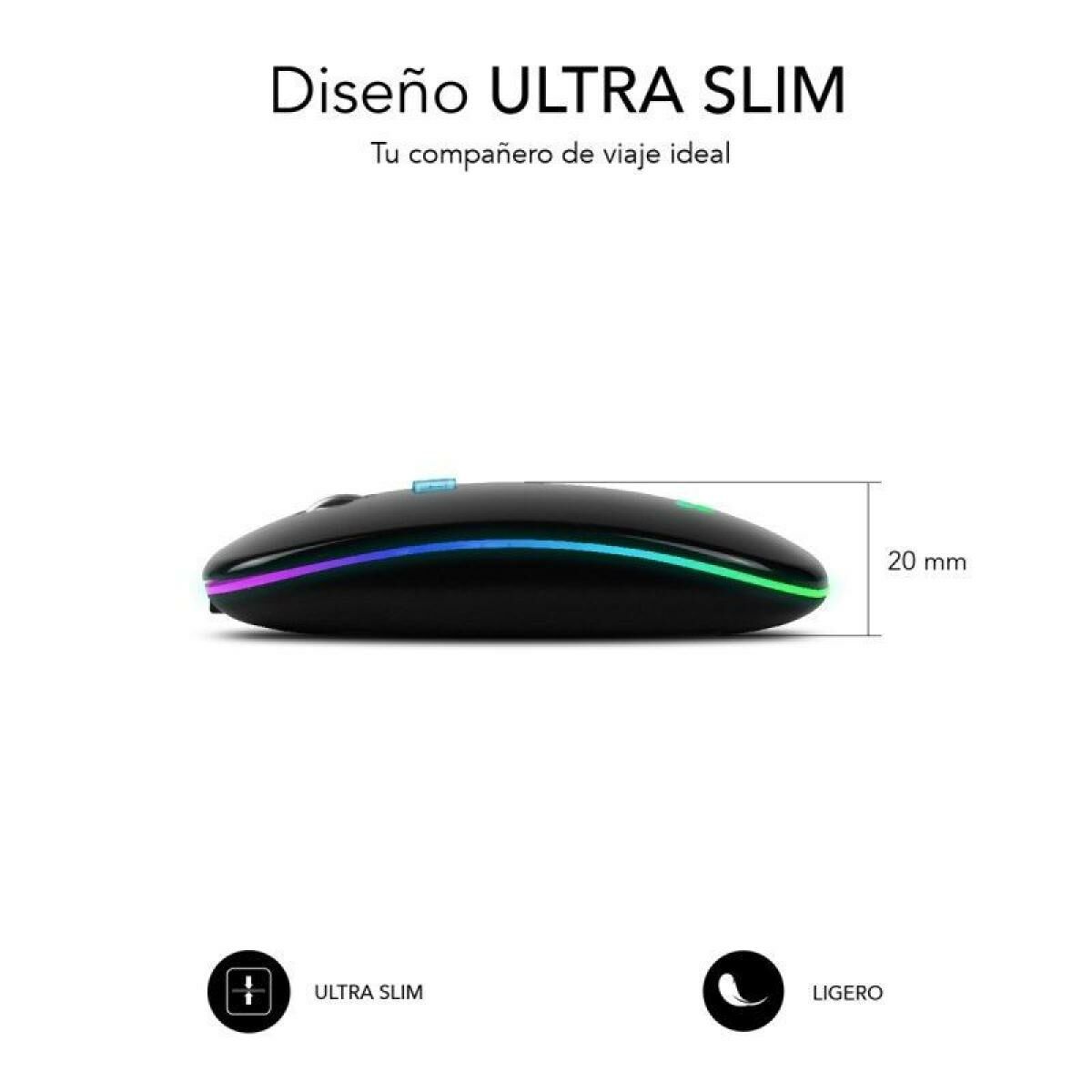 8436586742027_M0800717_P00 Mouse Subblim SUBMO-LDFLAT1 1600 dpi Nero - immagine 1