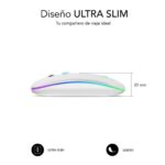 Mouse Bluetooth Wireless Subblim SUBMO-LDFLAT2 Bianco 1600 dpi