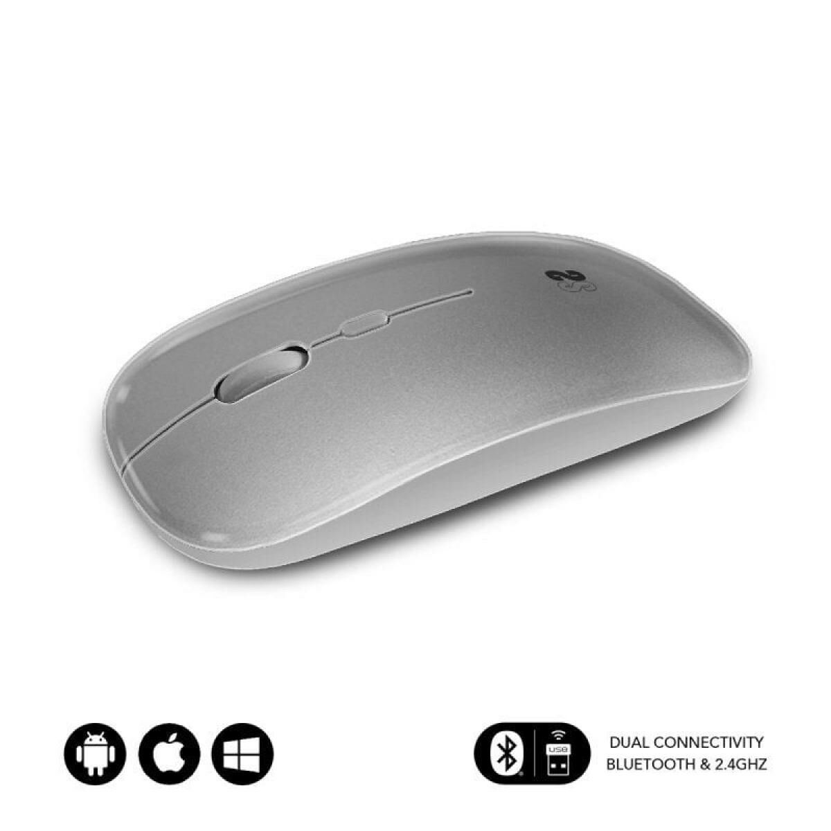 8436586742263_M0800715_P10 Mouse Subblim SUBMO-DFLAT22 Argentato 1600 dpi - immagine 1