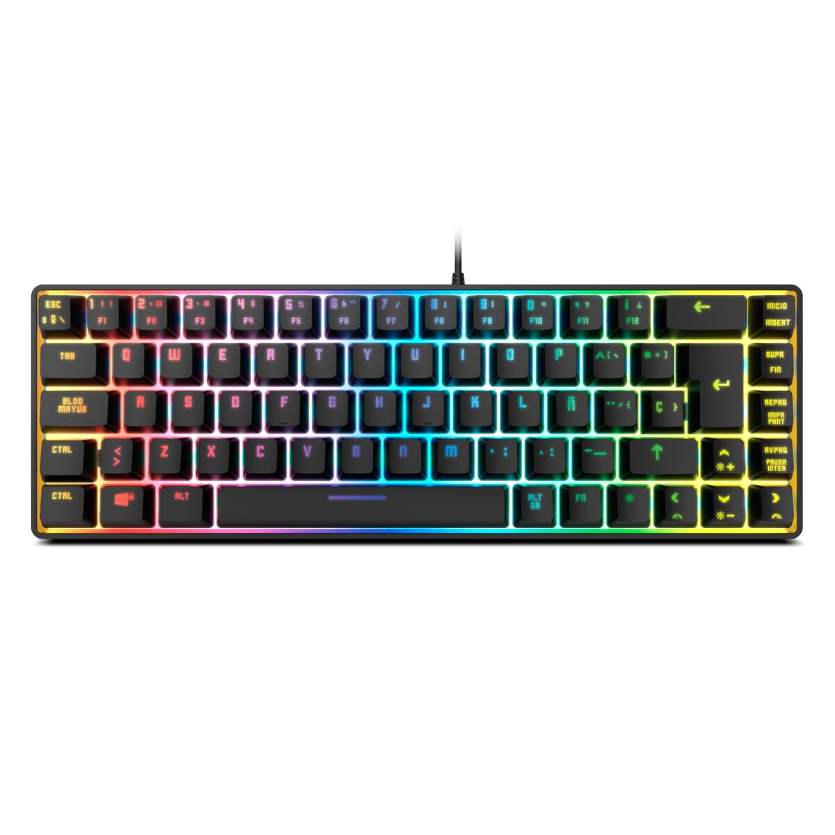 8436587975028_S0471117_P00 Tastiera e Mouse Gaming Krom NXKROMKALISTASP Qwerty in Spagnolo Nero - immagine 1