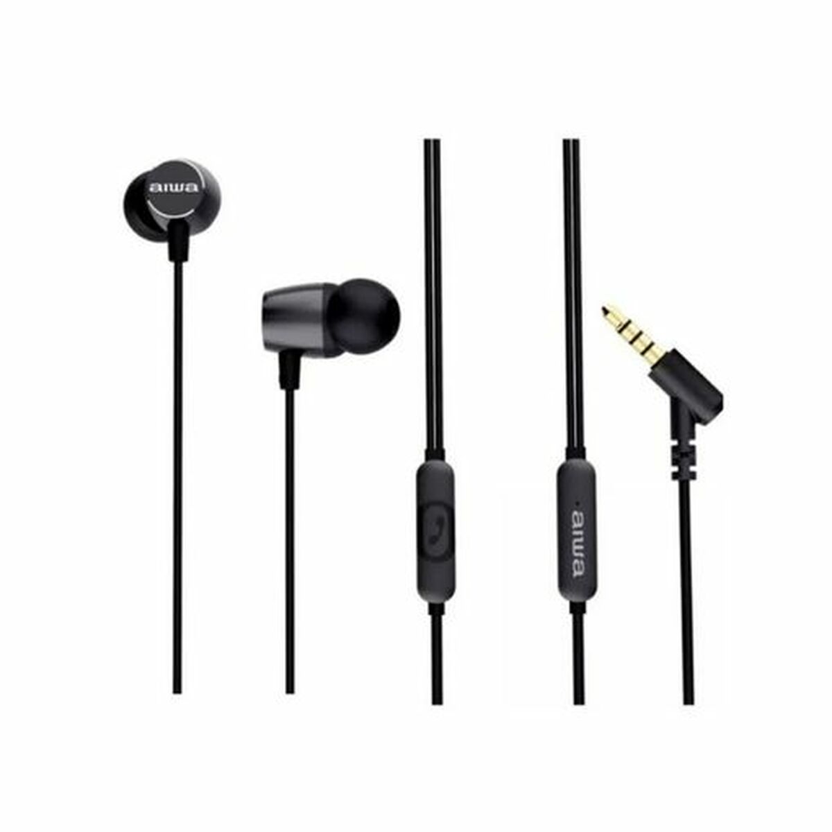 S0456867_84352569003300 Auricolari con Microfono Aiwa ESTM30BK - immagine 1