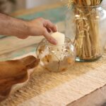 Natural Floral Glass - Large Bowl Candle Holder - Rosa - (12x13cm) - immagine 4