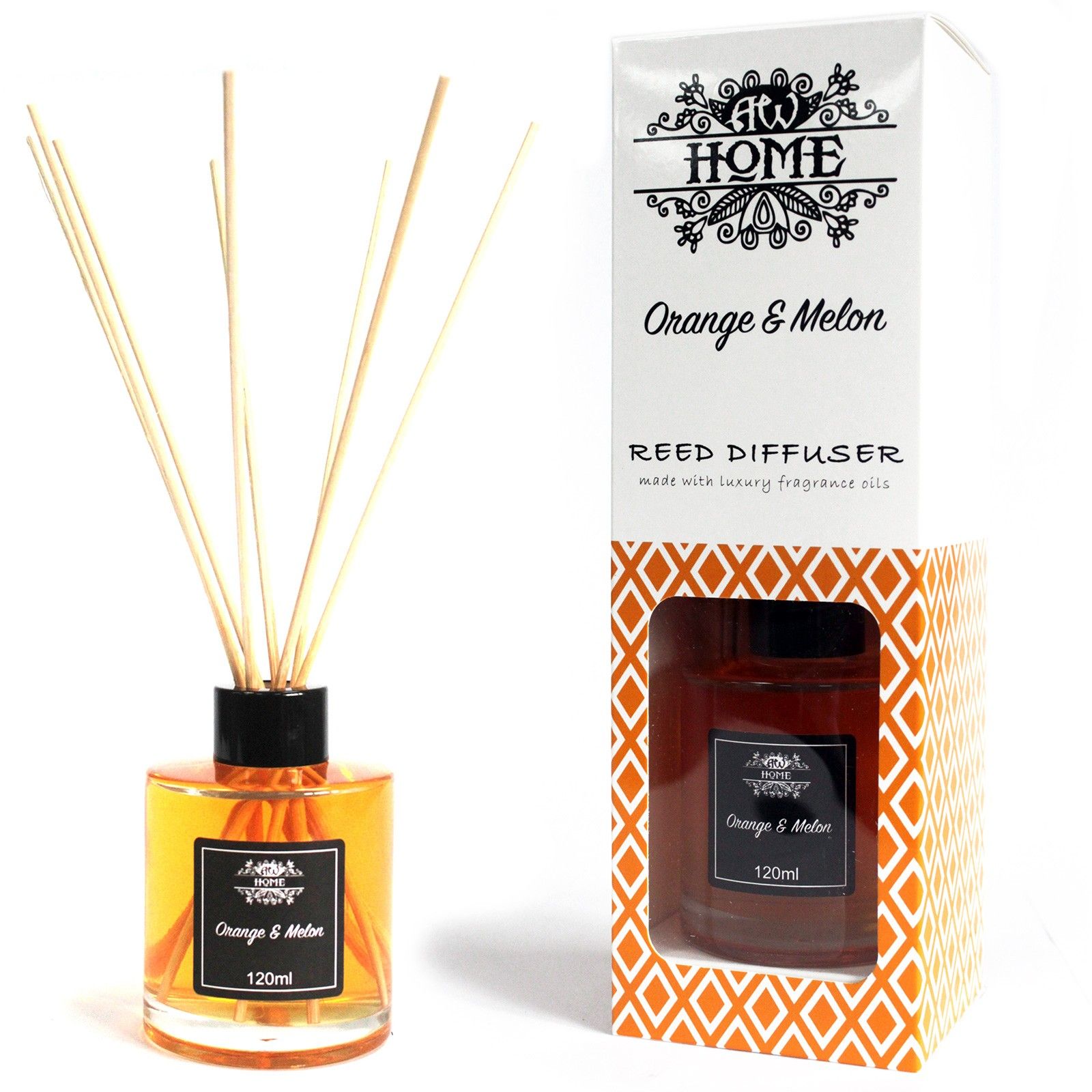 bG9jYWw6Ly9tZWRpYS85SC80RS82MFIzMEMxRzZHVzM0RTlIL2VjM2RjYzI3LmpwZWc.jpg 120ml Reed Diffuser - Orange & Melon - immagine 1