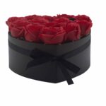 Soap Flower Gift Bouquet - 13 Red Roses - Heart - immagine 3