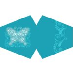 Reusable Fashion Face Covering - Blue Butterfly (Adult) - immagine 4