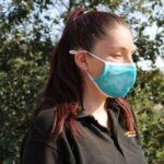 Reusable Fashion Face Covering - Blue Butterfly (Adult) - immagine 3