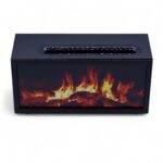 Flame Effect Aroma Diffuser with Birdsound - Black USB - Colour Change - immagine 4