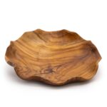 Smooth Round Teakwood Fruit Bowl - 28x5.5cm - immagine 2