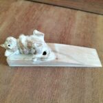 Hand carved Doorstop - Kitten