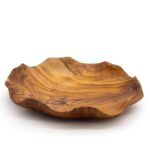 Smooth Round Teakwood Fruit Bowl - 28x5.5cm - immagine 3