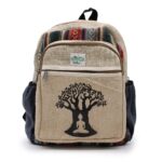Small Hemp Backpack - Bohdi Tree Design - immagine 2