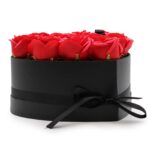 Soap Flower Gift Bouquet - 13 Red Roses - Heart - immagine 8