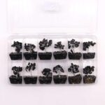 Mini Gemstone Trees On Orgonite Base - Black Agate (15 stones) - immagine 3