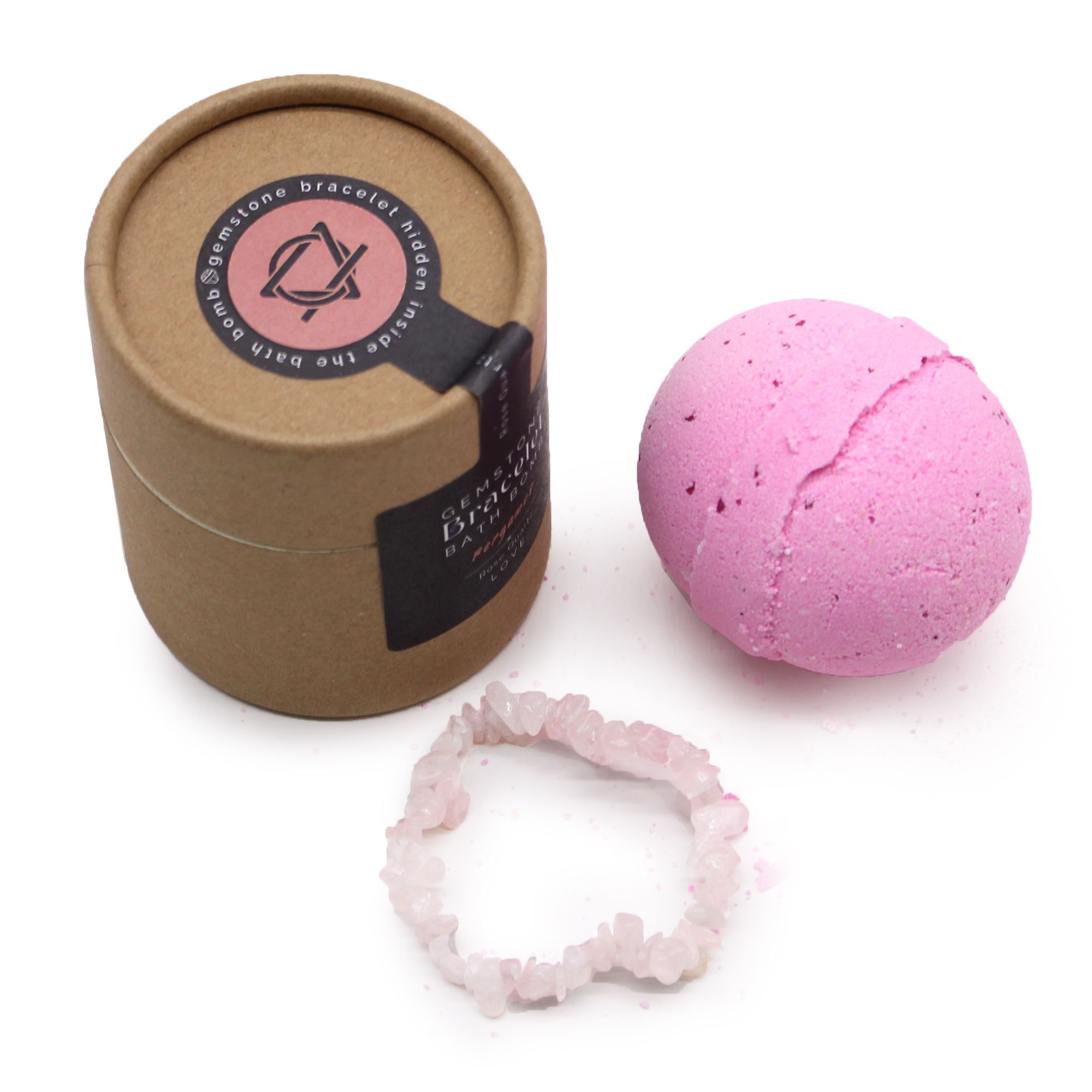 bG9jYWw6Ly9tZWRpYS85Ui9KRS82MFIzMEMxRzZSVktKRTlSLzQ1ZDE4MTY5LmpwZWc.jpg Rose Quartz Gem Bracelet Bath Bomb - immagine 1
