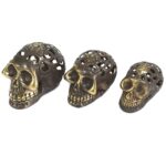 Vintage Brass Skull - Med - immagine 5