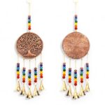 Indian Chimes - Med Tree of Life - Chakra Beads 5 Bells - 10x36cm - immagine 4