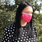 Reusable Fashion Face Covering - Pink Hearts (Adult) - immagine 2